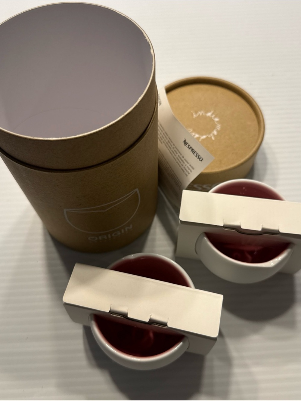 Nespresso Origin Collection Set of 2 Espresso Cups -NEW